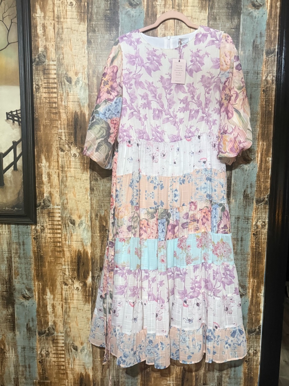 THE ELOISE DRESS. Midi Dress in Lavender and Pastel